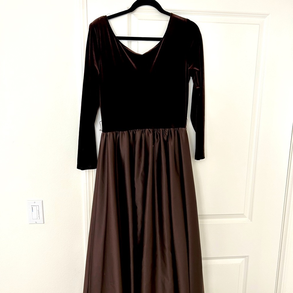 Vintage Long dress, velvet top and satin skirt